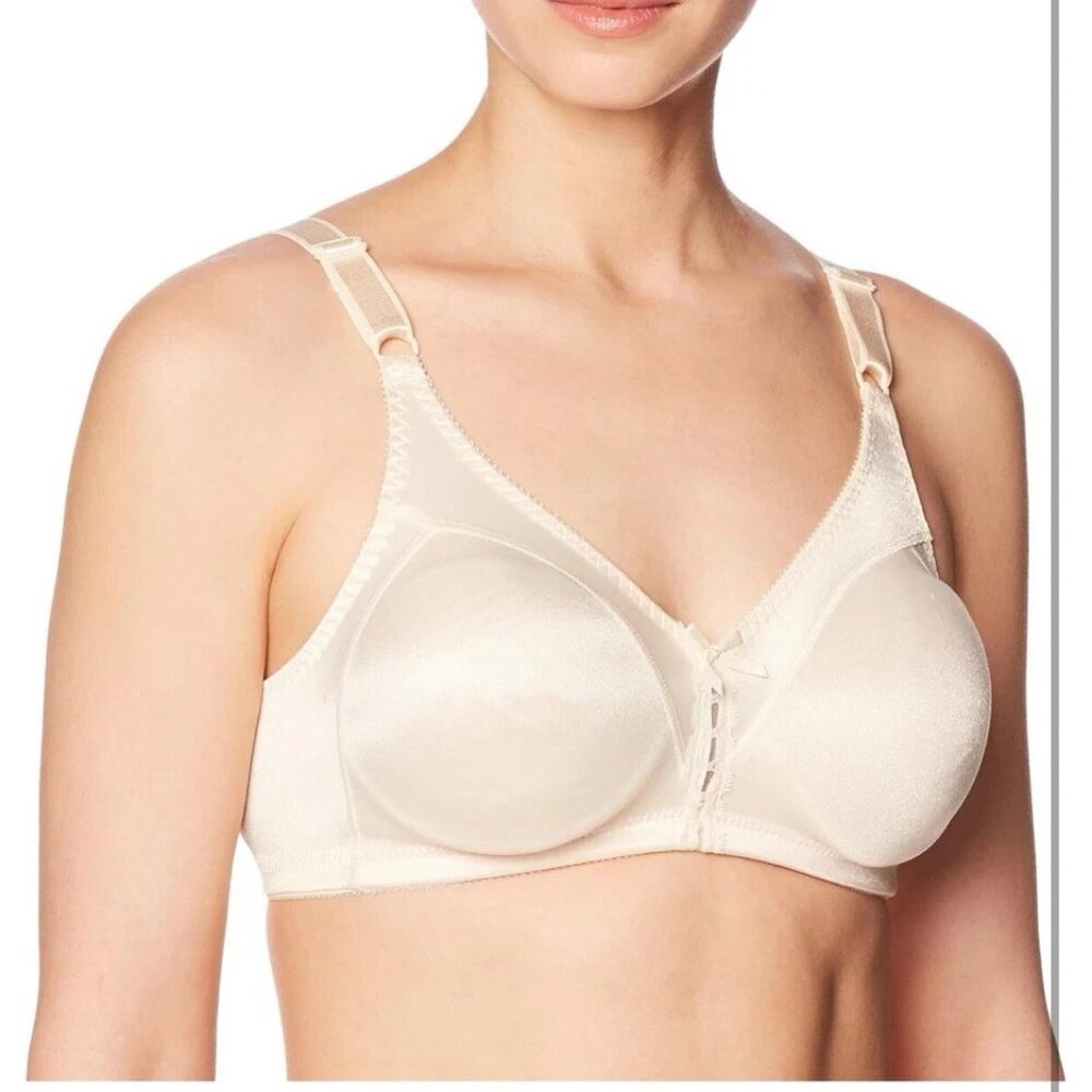 Bali Womens Size 42D Light Beige Double Support Wire-Free Bra NEW